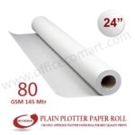 24inch 80Gsm Plain Plotter Paper Roll