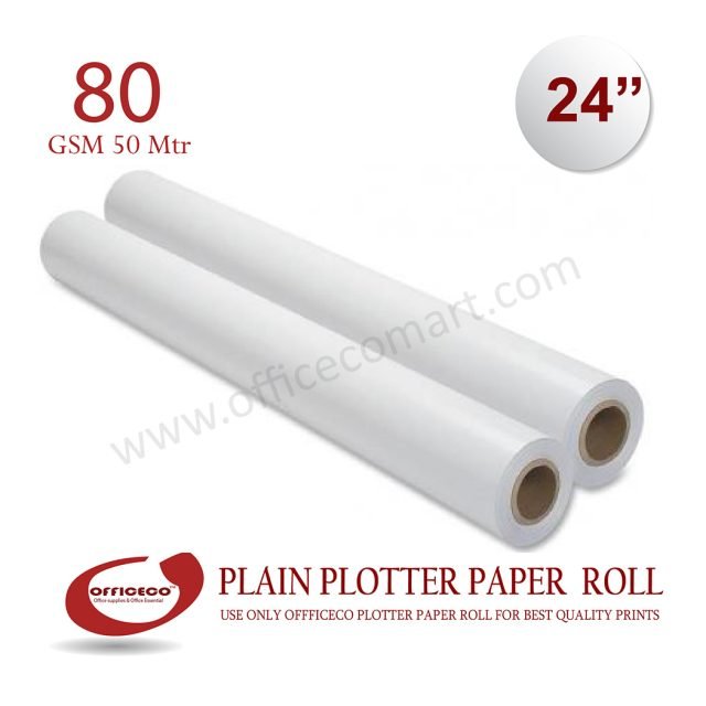 24inch 80Gsm Plain Plotter Paper Roll
