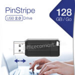 Verbatim Pinstripe Microban Anti Microbial 128GB USB Flash Pen Drive | Data Storage & Back Up | Photos, Movie, Songs, Music, Data, Audio, Documents | Compatible with PC, Laptop, Music System (Black)