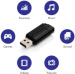 Verbatim Pinstripe Microban Anti Microbial 128GB USB Flash Pen Drive | Data Storage & Back Up | Photos, Movie, Songs, Music, Data, Audio, Documents | Compatible with PC, Laptop, Music System (Black) - Image 5
